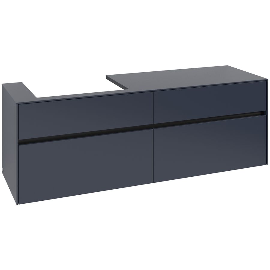 Wastafelonderkast Collaro 1600x548x500mm Marine Blue C02200VQ