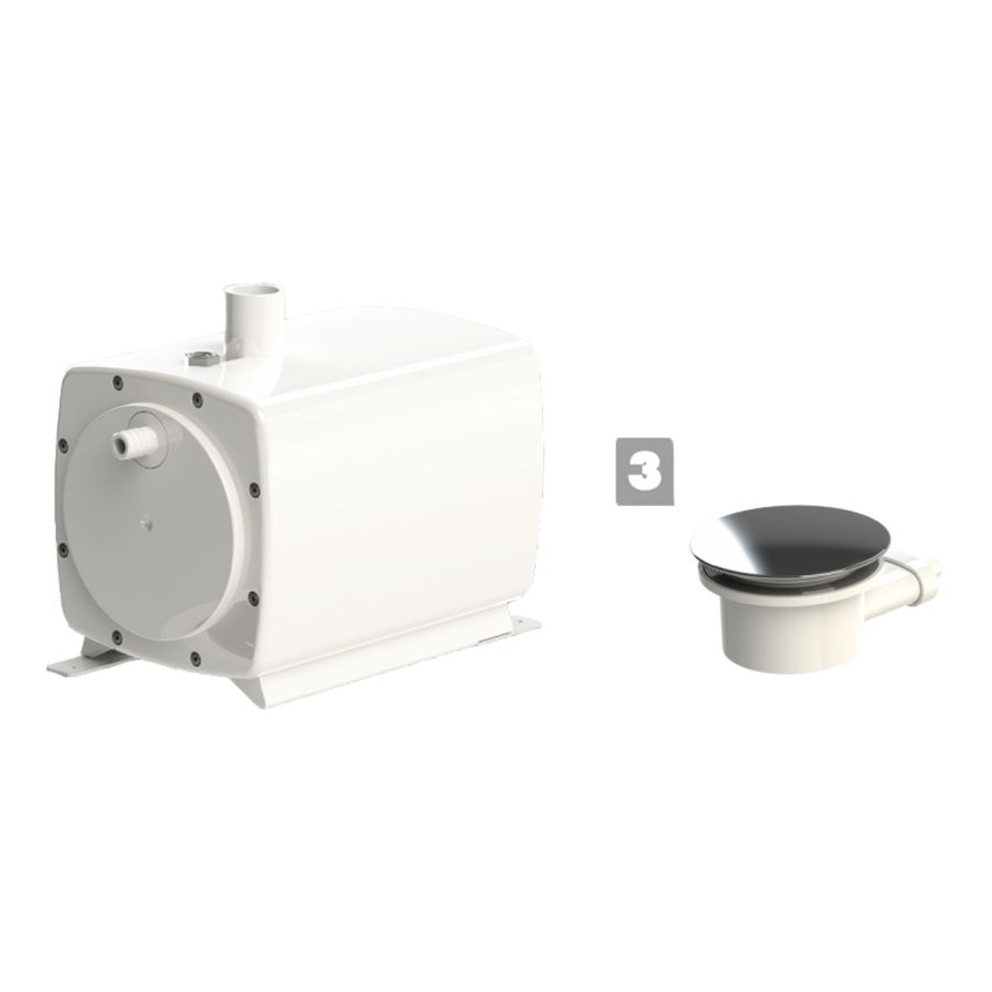 Vuilwaterpomp SANIFLOOR 3+ sifon 90mm tbv vlakke douchevloer