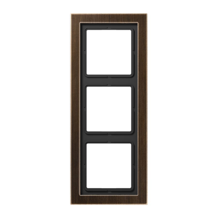 Afdekraam 3-voudig LSD messing antiek