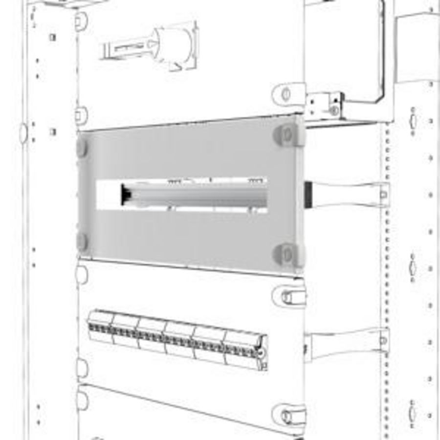 VENSTERPANEEL-MET DIN-RAIL-QDX-24 MODULE-600X150 MM