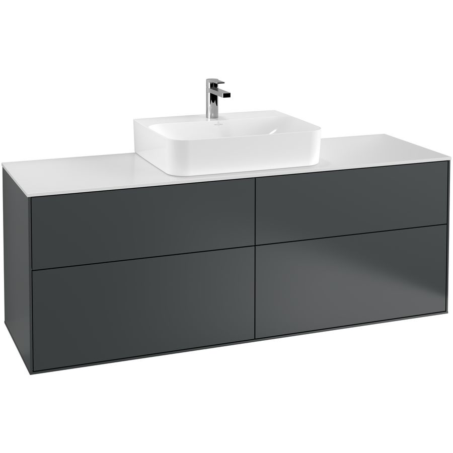 Wastafelonderkast Finion 1600x603x501mm Mid.Blue Matt Lacquer F19100HG