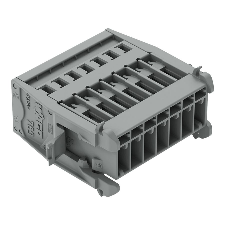 1-draads male steker CAGE CLAMP 4mm² grijs VVE=25