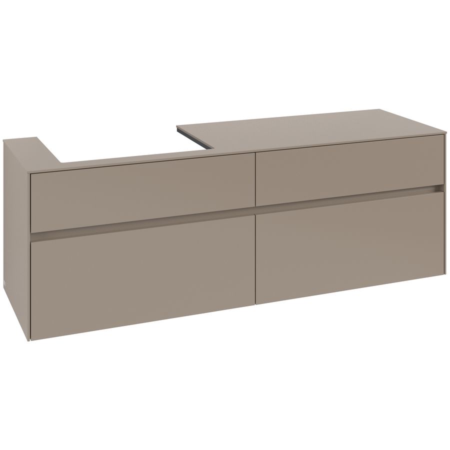 Wastafelonderkast Collaro 1600x548x500mm Taupe C02200VM