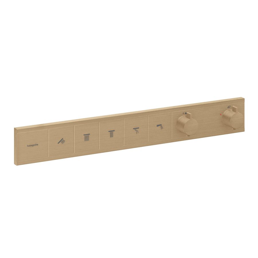 RainSelect thermostaat inbouw voor 5 functies Brushed Bronze