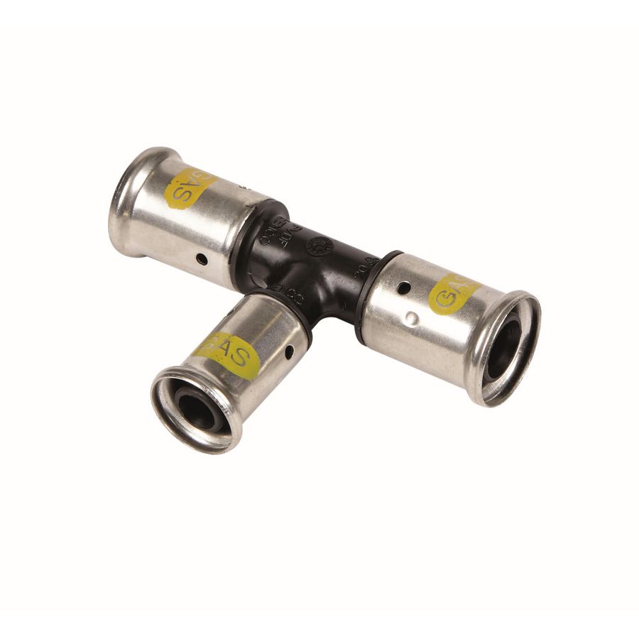 T-koppeling verlopend persaansluiting GAS 10PKG 20x16x20mm kunststof