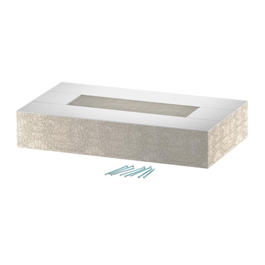 Eindstuk voor BSKD12-K1021 105x210 glasvezel grijs