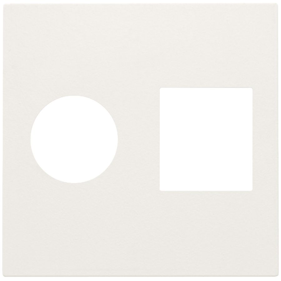 Afwerkingsset enkelvoudige coax/netwerkaans. RJ45 white