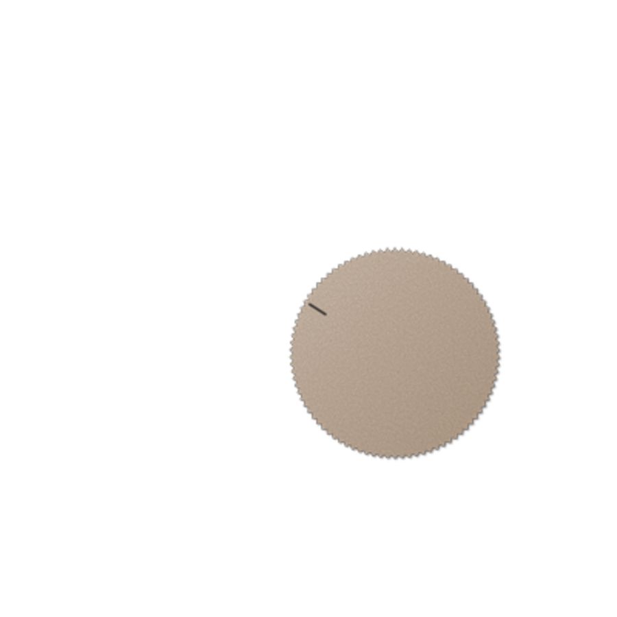 Draaiknop v.therm.m.vergr.mog. champagne VVE=10