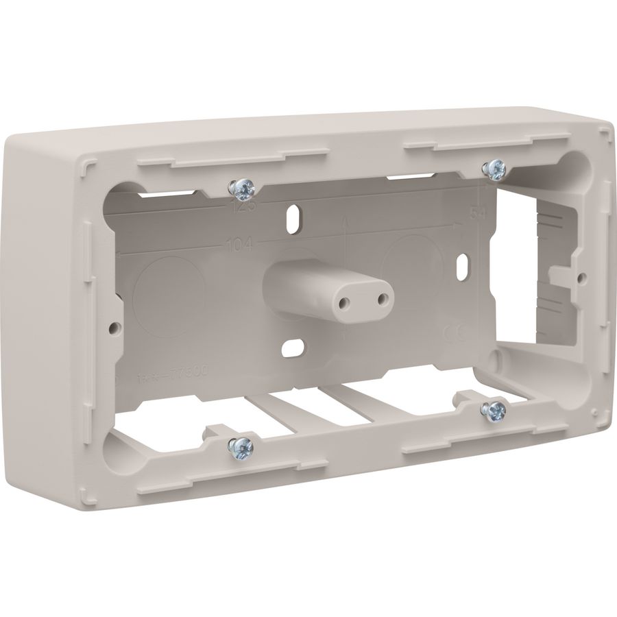 Dubbele opbouwdoos alle apparaten Original-reeks Light grey