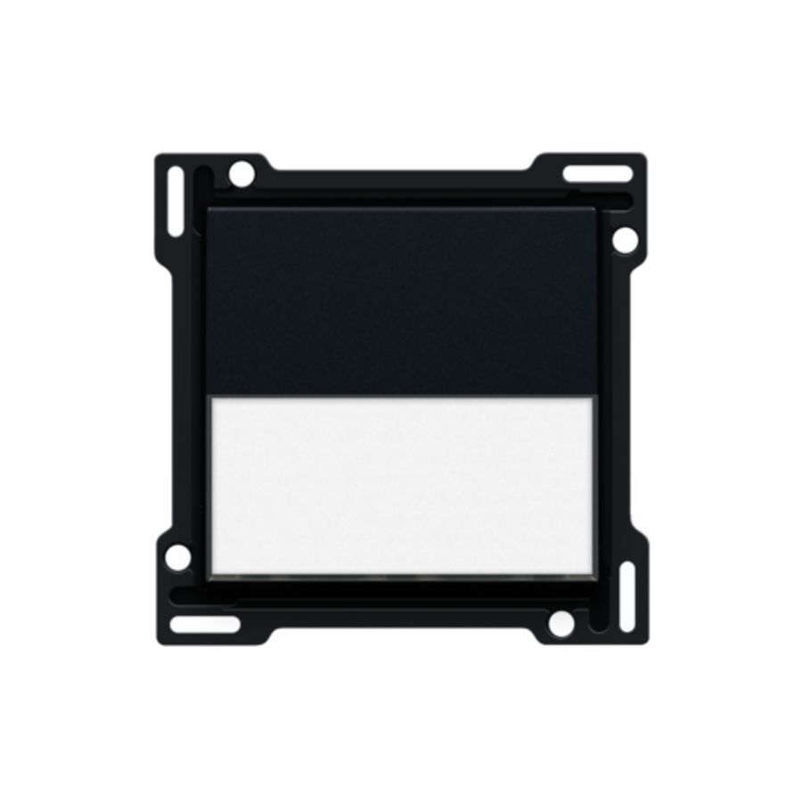 Afwerkingsset tekstveld enkelv. schakelaar/knop black