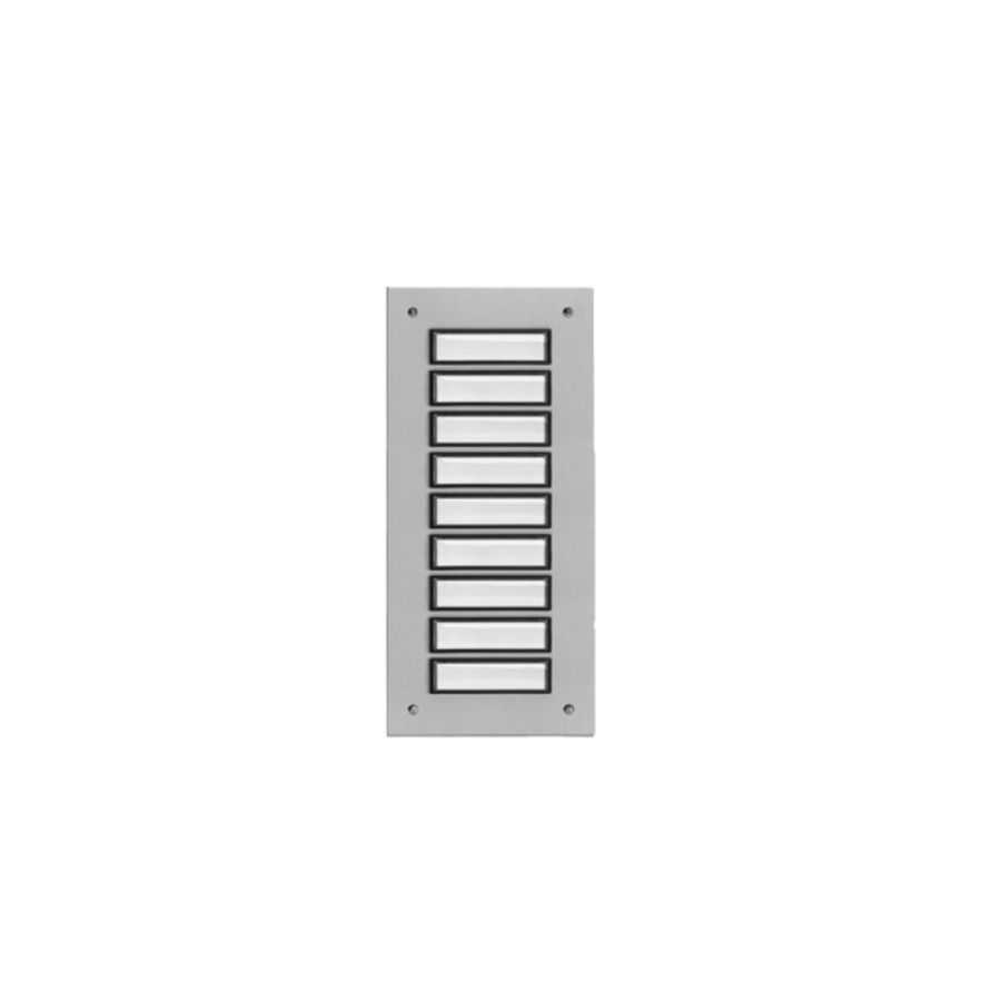 Etageplaat Aluminium inbouw 9-voudig weersbestendig