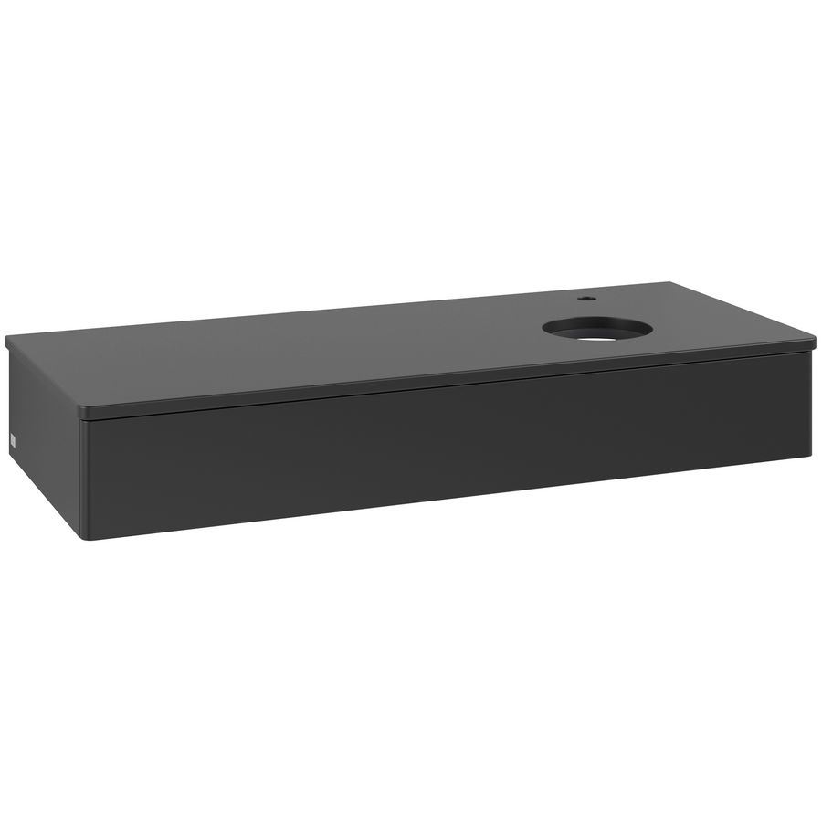 Wastafelonderkast Antao 1200x190x500mm Black Matt Lacquer L12050PD