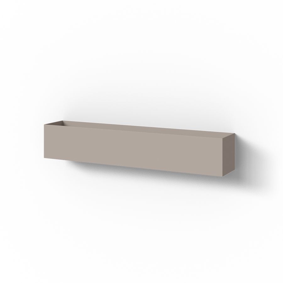 Planchet/multibasket 600mm kleur matt sand beige met afwateringsleuf incl. bevestiging