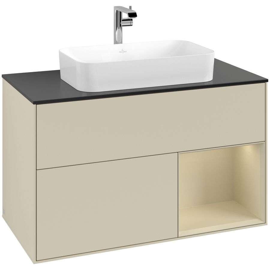 Wastafelonderkast Finion 1000x603x501mm S.Grey Matt Lacquer F252HJHJ