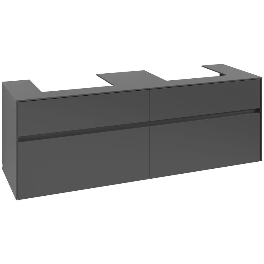 Wastafelonderkast Collaro 1600x548x500mm Graphite C021B0VR