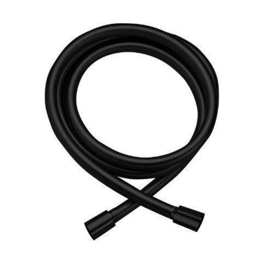 Doucheslang 150cm metaal m. conische moer mat zwart