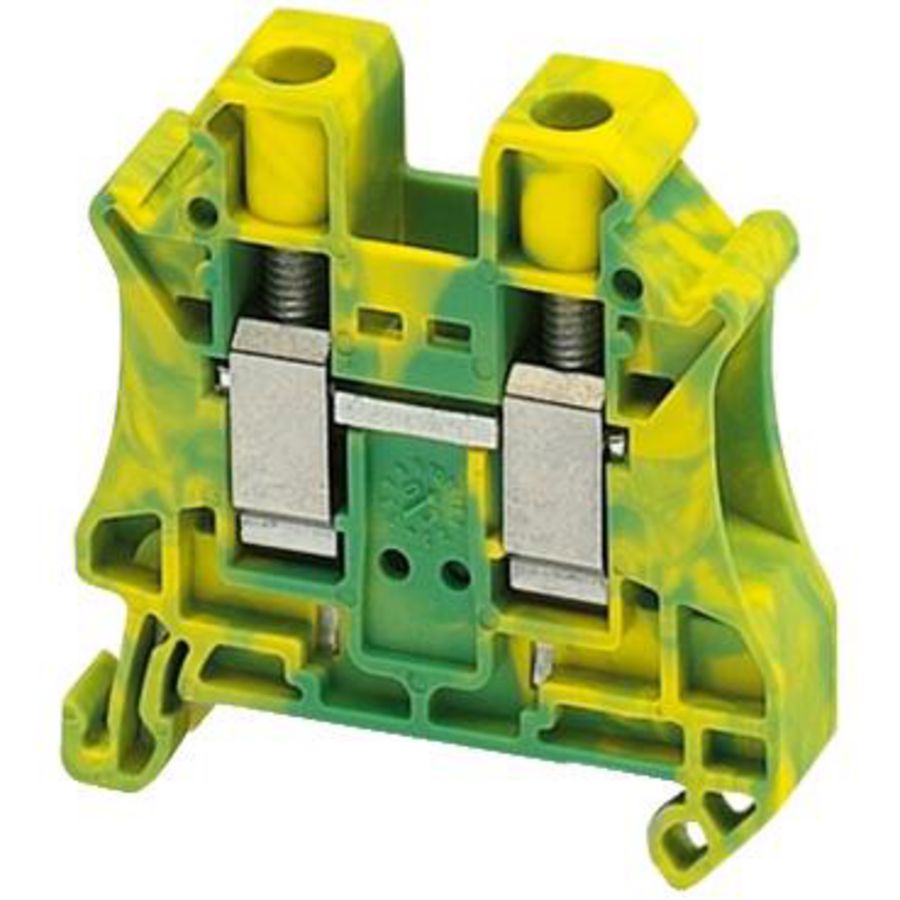 Aardingsklemmenblok 10mm² Enkel niveau Groen/geel VVE=50