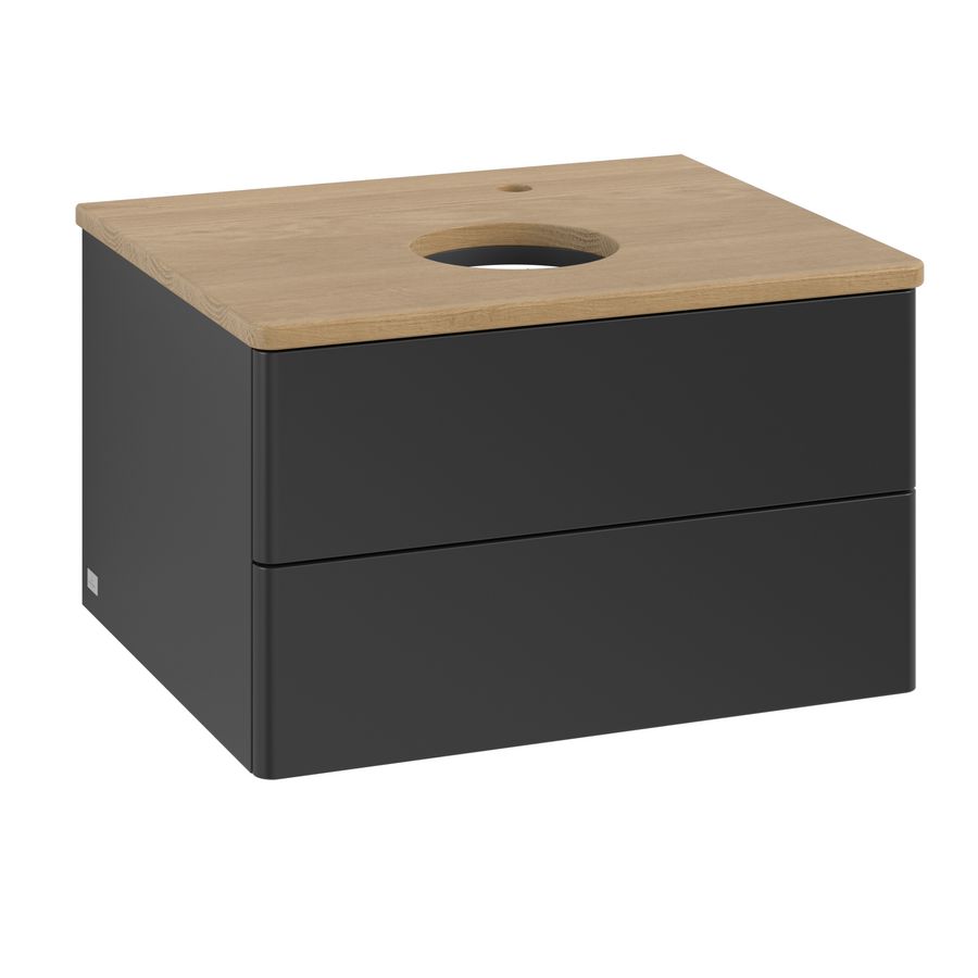 Wastafelonderkast Antao 600x360x500mm Black Matt Lacquer K18051PD