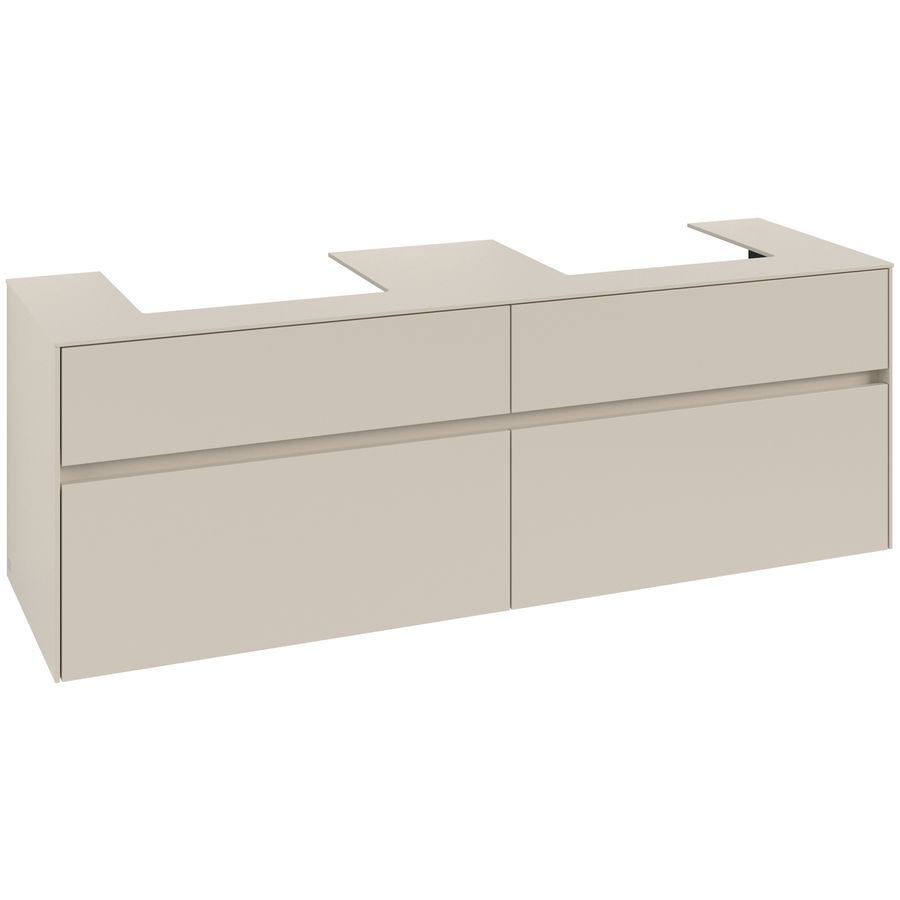 Wastafelonderkast Collaro 1600x548x500mm Cashmere Grey C021B0VN