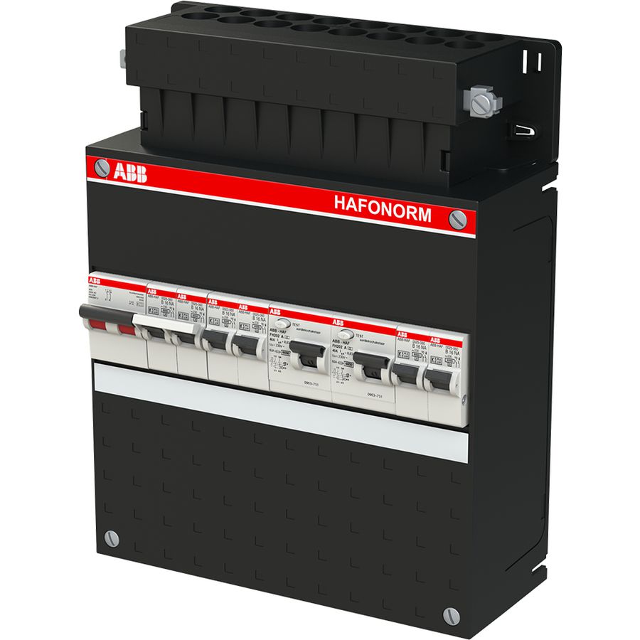 Installatiekast 4x achter 2x30mA + F + HS 1-f