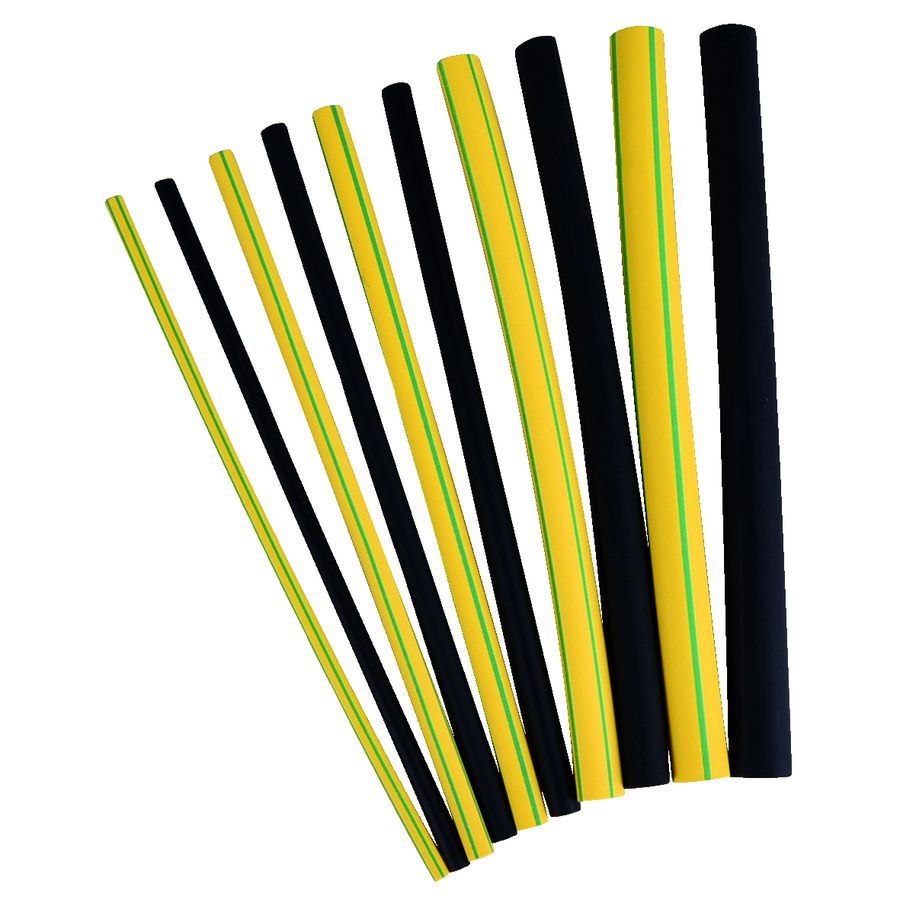 Krimpkous 3:1 geel/groen 3-1 1,2m