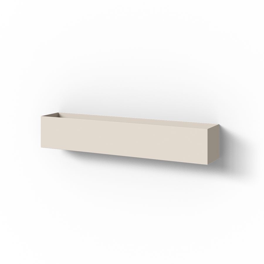 Planchet/multibasket 600mm matt off white met afwateringsleuf incl. bevestiging