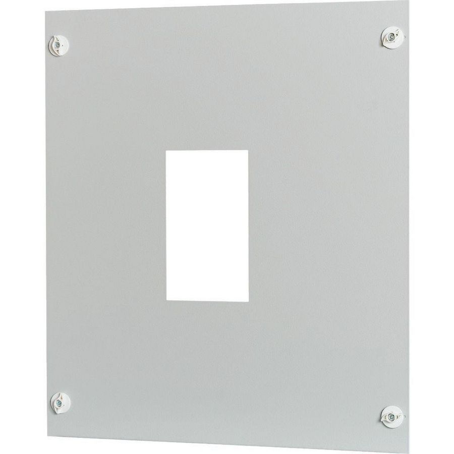 Frontplaat plaatstaal 1xNZM4 hor.aansl. HxB=600x600mm grijs