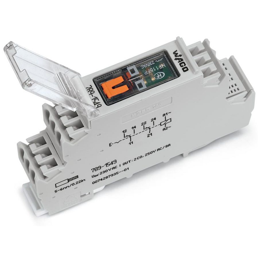 Relaismodule AC 230V 2 wisselcontacten 789-1549