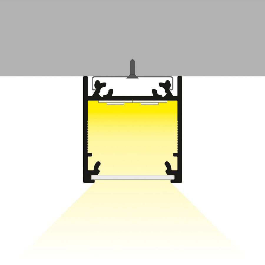 Zak a 2m. Profiel voor ledstrips 20 opbouw Grijs