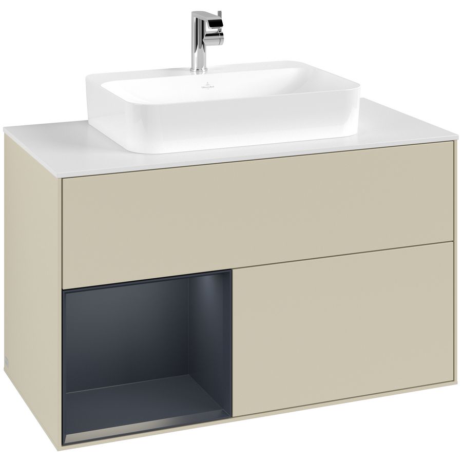 Wastafelonderkast Finion 1000x603x501mm S.Grey Matt Lacquer F361HGHJ