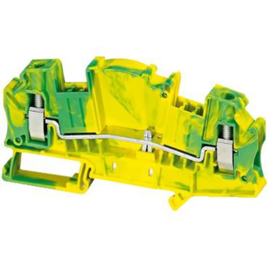 Aardingsklemmenblok 6mm² Enkel Schroef Groen/geel VVE=50