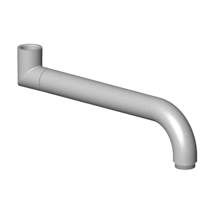 Uitloop 223,5x34x24,5mm Dark Platinum geborsteld