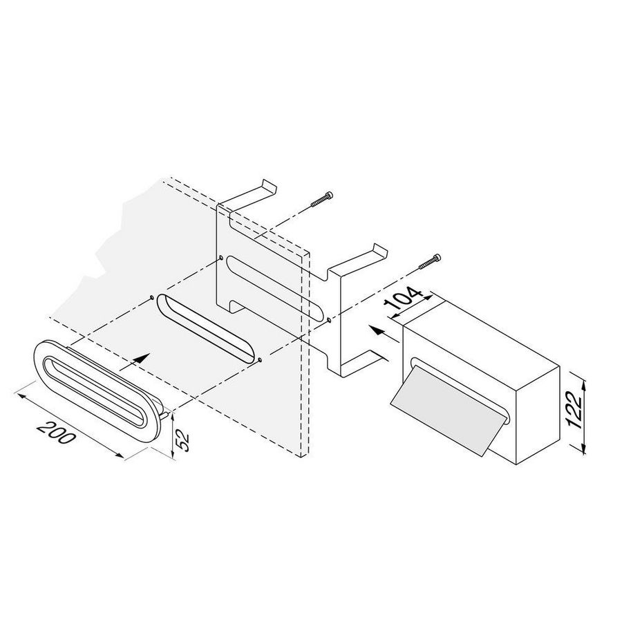 Tissuehouder inbouw