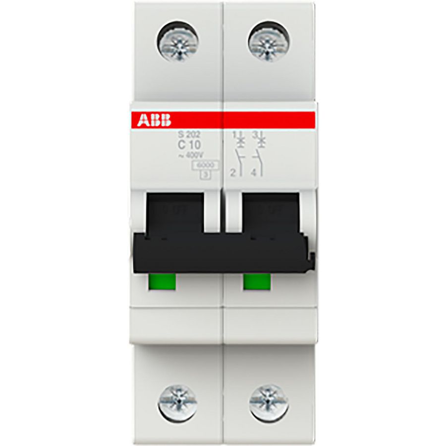 Installatieautomaat 6kA 2-polig C-karakteristiek 10A