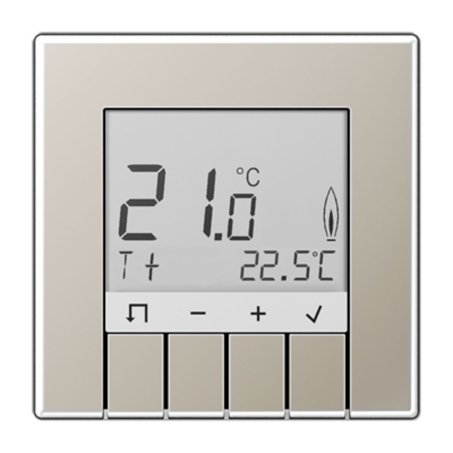 Kamerthermostaat LS-edelstaal stand.m.display VVE=10