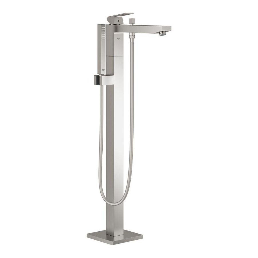 Eurocube afbouwdeel vrijstaande badmengkraan 23672DC1 supersteel (rvs look)