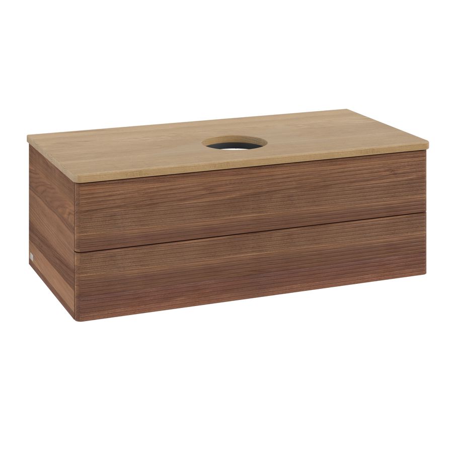 Wastafelonderkast Antao 1000x360x500mm Warm Walnut L20111HM