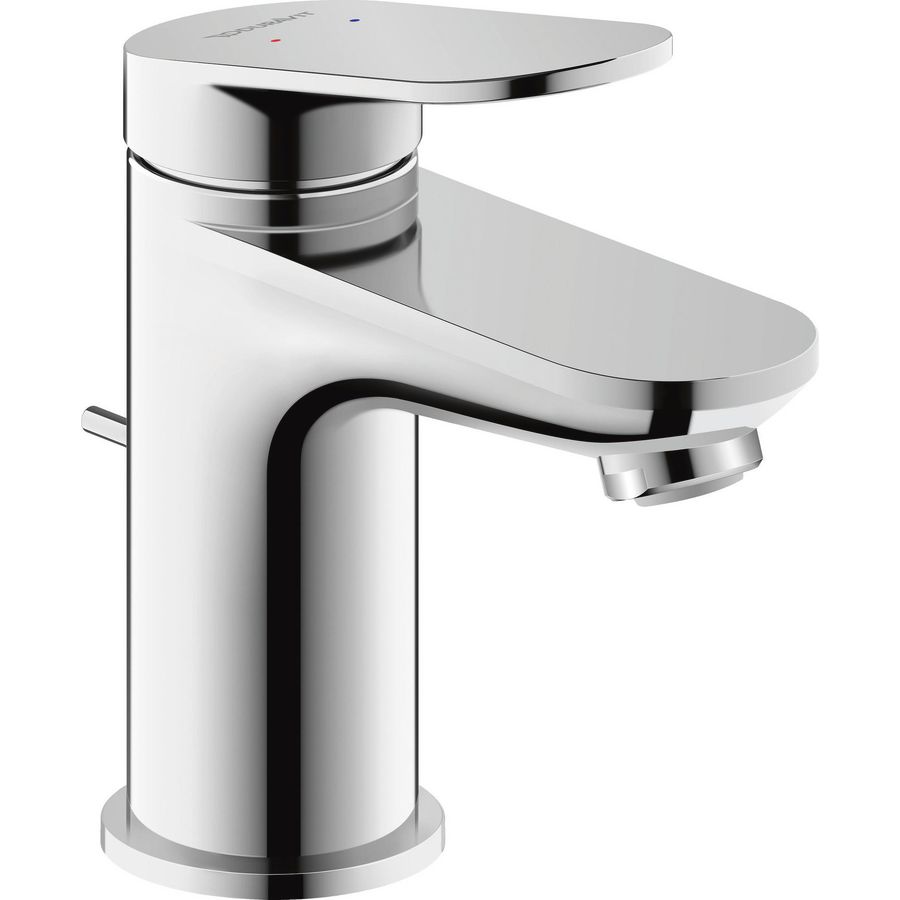 Wave 1-hendel wastafelmengkraan S chroom hoogglans sprong 95mm incl. waste-inrichting