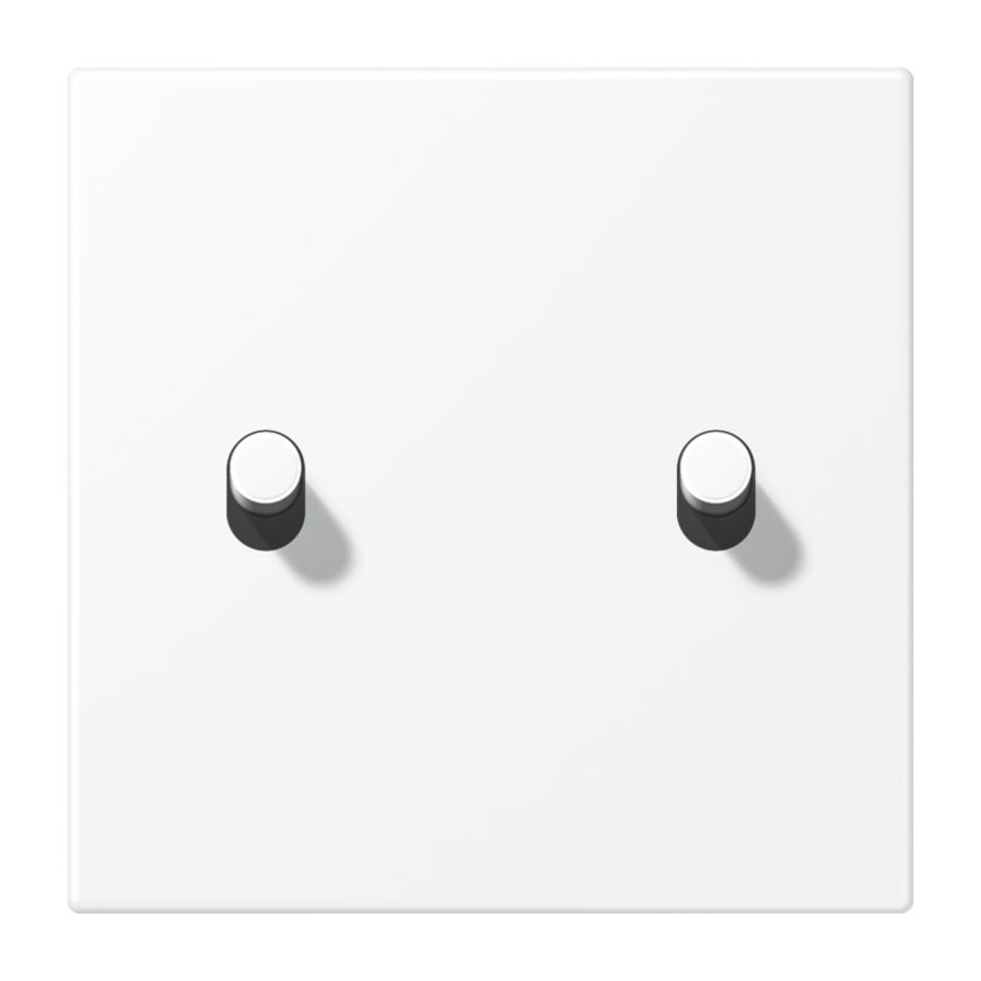 Afdekking LS1912 witmat 1v 2x hevel cyl.