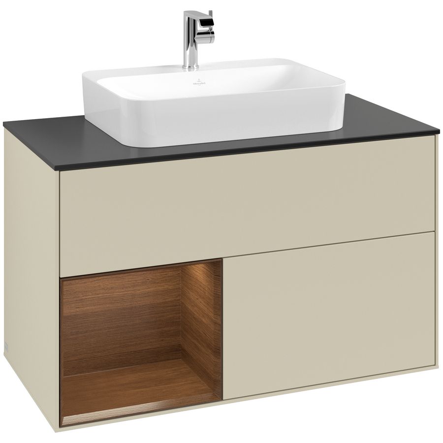 Wastafelonderkast Finion 1000x603x501mm S.Grey Matt Lacquer F362GNHJ