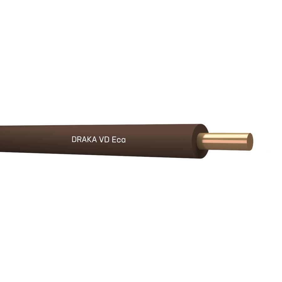 Haspel a 500m. installatiedraad VD Eca bn# 2,5mm² (Bruin)
