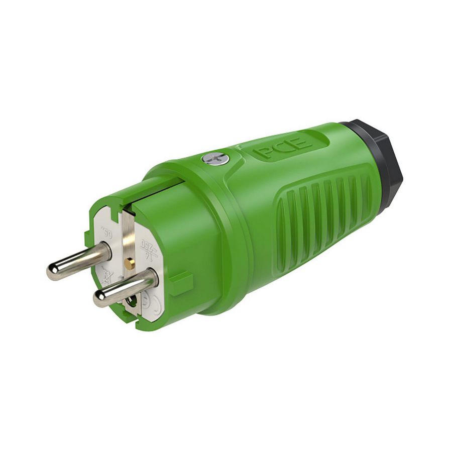 Stekker / contactstop bus/randaarde Taurus2 gro/zwa rubber 16A VVE=30