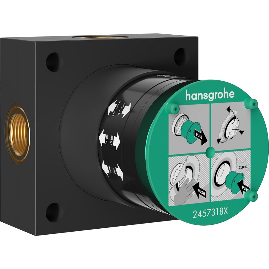 Inbouwmengkraan inbouwdeel hoofddouche 2 straalsoorten