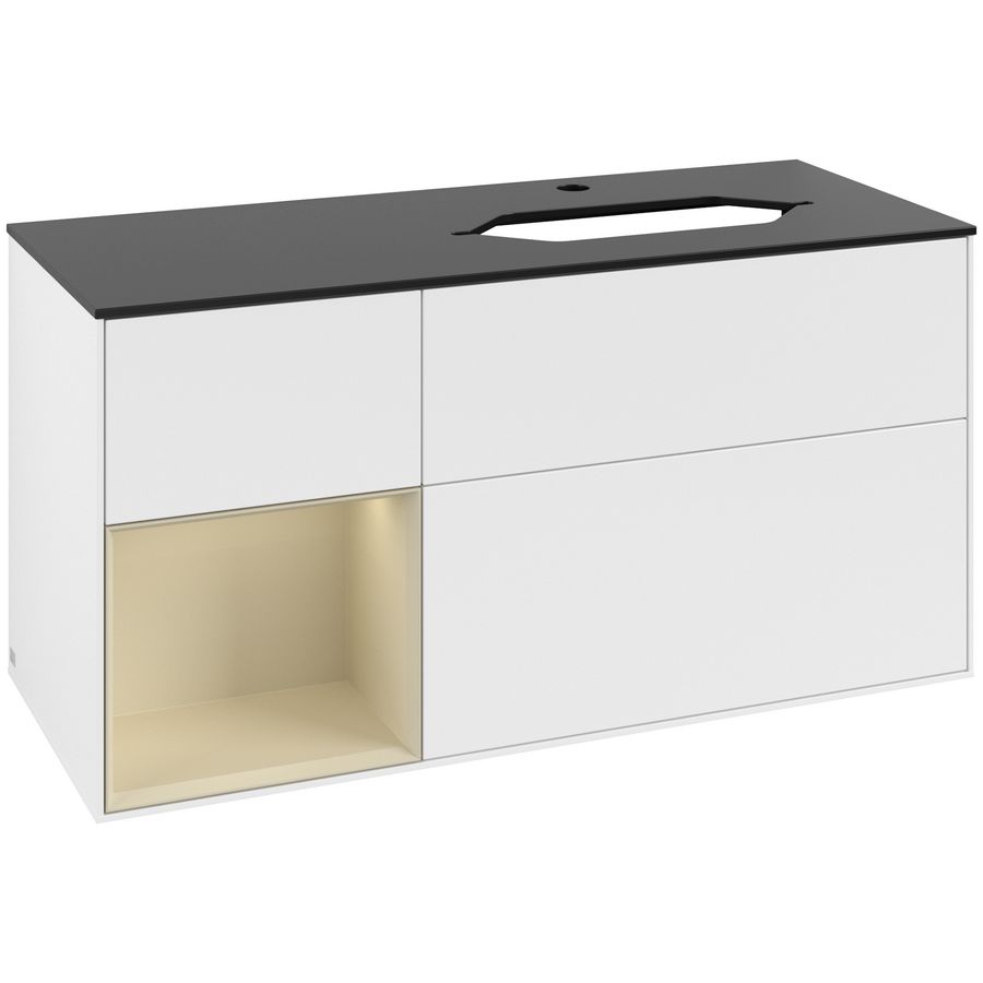 Wastafelonderkast Finion 1200x603x501mm White Matt Lacquer F272HJMT