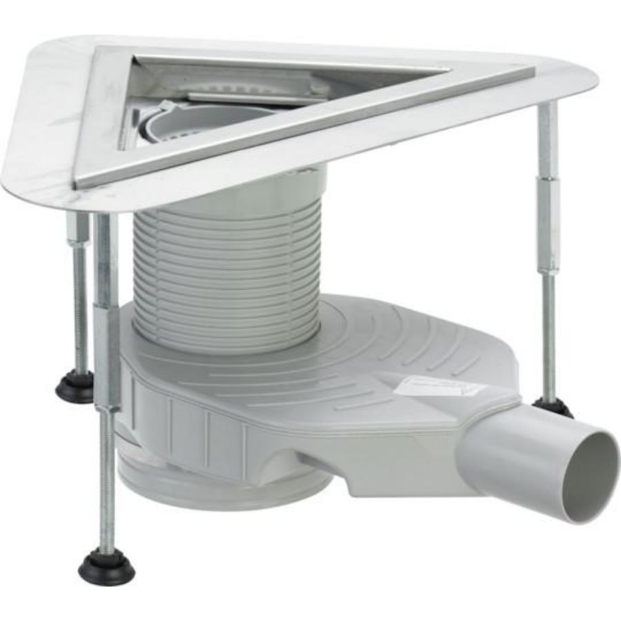 hoekafvoer DN 40/50 RVS/blank 497283-627003