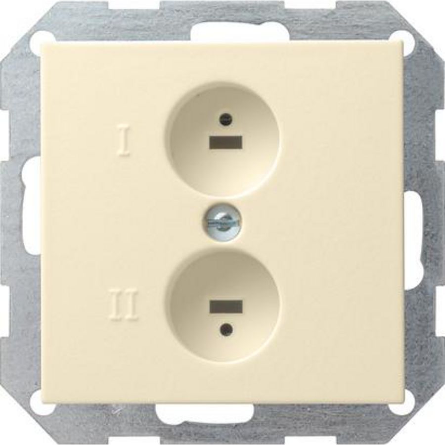 wandcontactdoos stereo-luidspr. System 55 creme wit