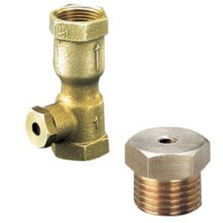 Leegloopklep voor montage op een T