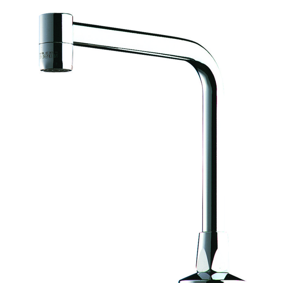 Uitloop vast M1/2" L.150 H.170 Ø16 straalbr. 3l/min