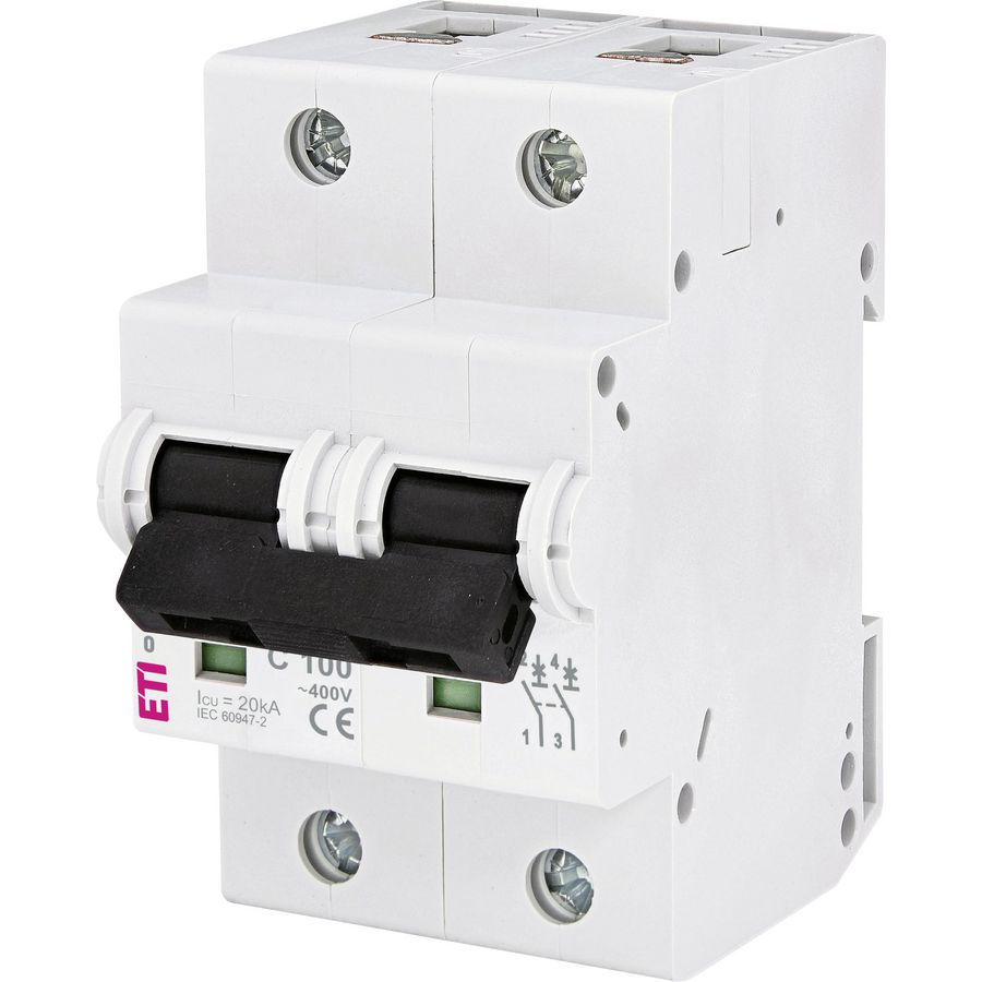 Installatieautomaat ETIMAT 10 C-karakteristiek 100A 3mod. 2-polig 10kA