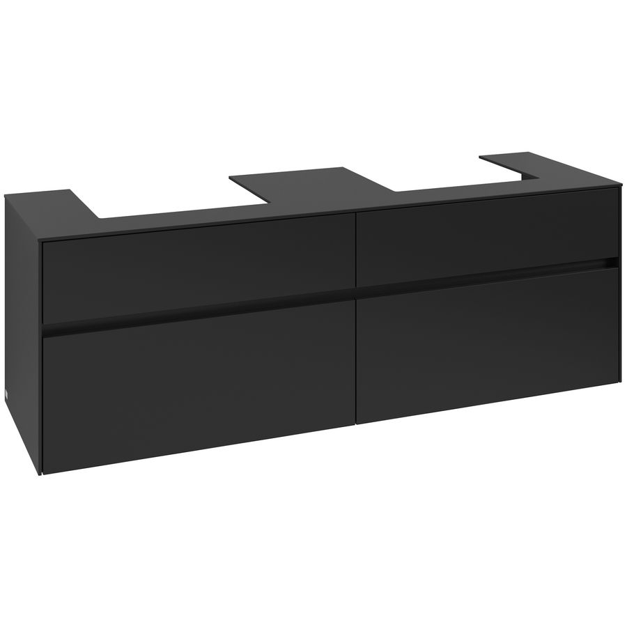 Wastafelonderkast Collaro 1600x548x500mm Volcano Black C02100VL